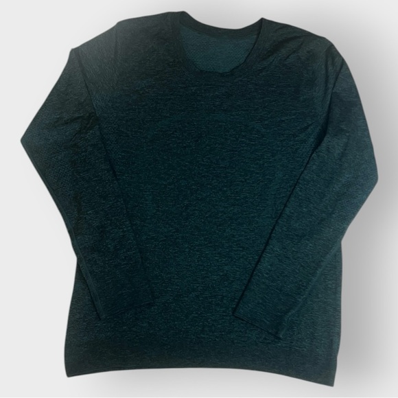 Lululemon Mens Surge Long Sleeve Shirt Teal Deep Green est sz M - Picture 10 of 11